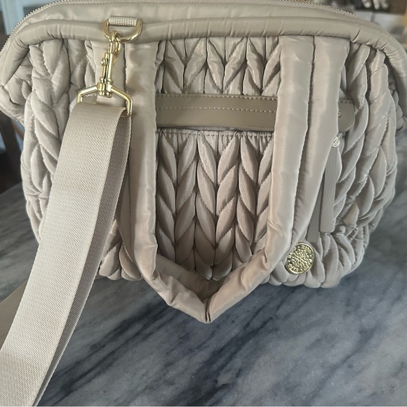 HAPP Brand Beige Quilted mini diaper Bag